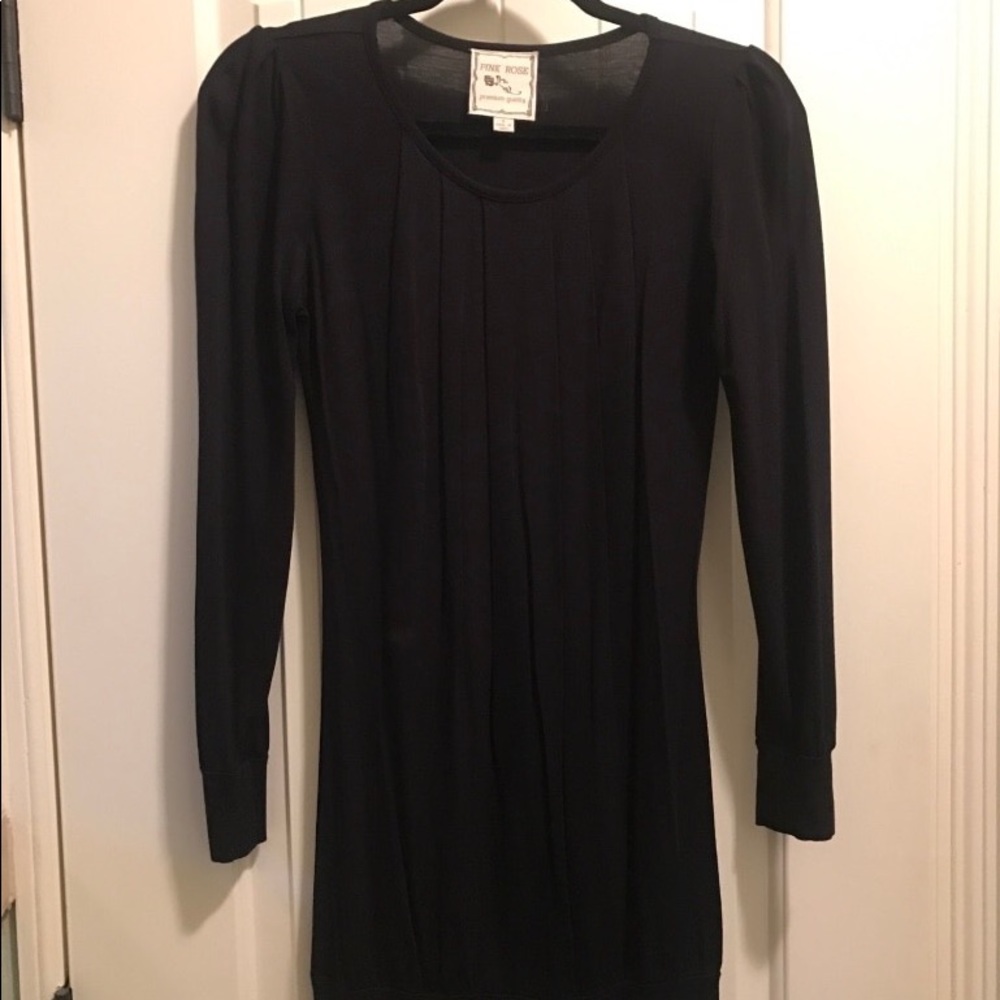 Long sleeve little black dress